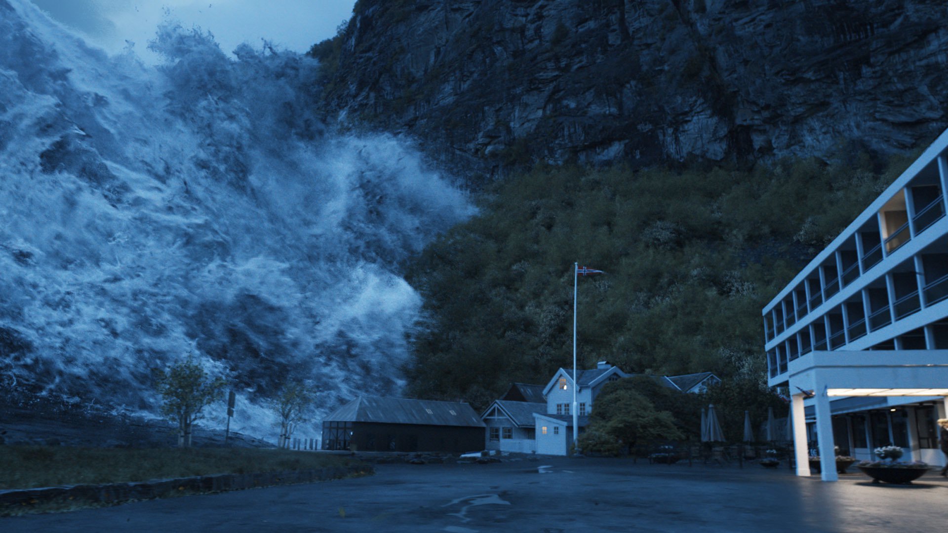 THE WAVE - DALGA Norveç’te bulunan Geiranger Fiyordu’nun üzerindeki dağ geçidi, küresel ısınmanın da etkisi ile çöker. Denize düşen dev buzullar, 85 metre yüksekliğinde dalgalar yaratarak bir tsunami felaketini tetikler. Bu korkunç felaketin ortasında kalanlardan biri ise ünlü bir jeoloji uzmanıdır.
